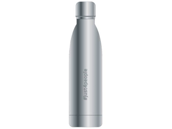 Thermo Bottle mit #just4people Gravur
